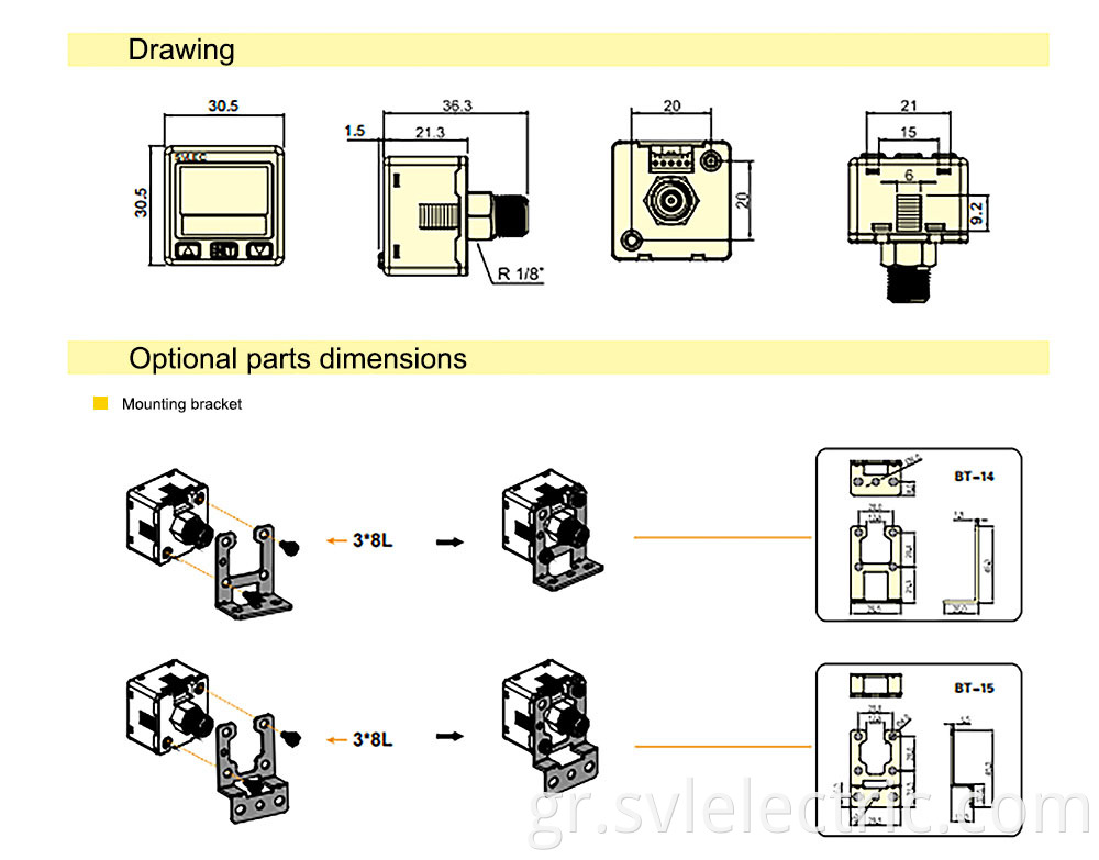 Pressure switches for industrial automation